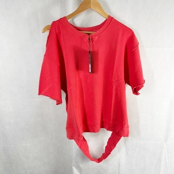 Hudson Cut Sleeve Pullover Grunge Distressed Sweatshirt Size Small - Picture 2 of 15